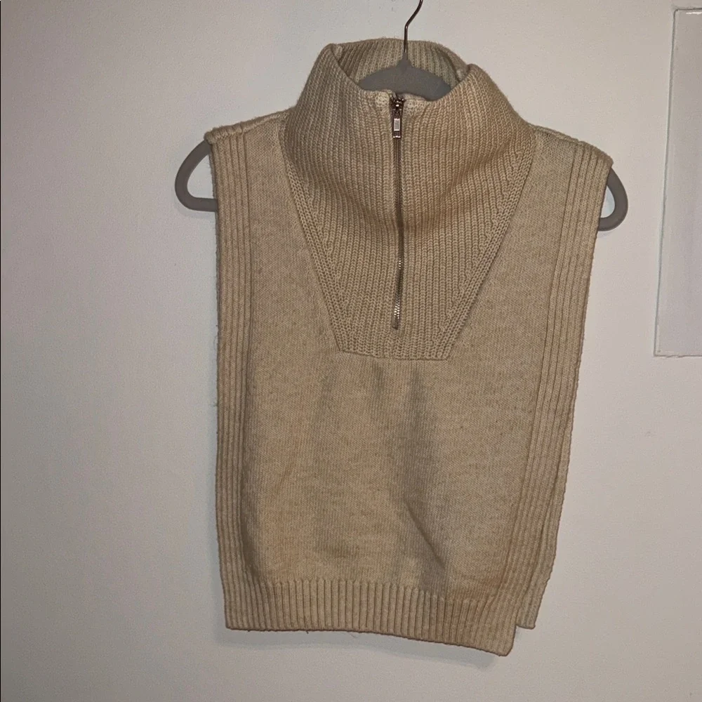 H&M Cream Knit Sleeveless Sweater Vest - Picture 2 of 5